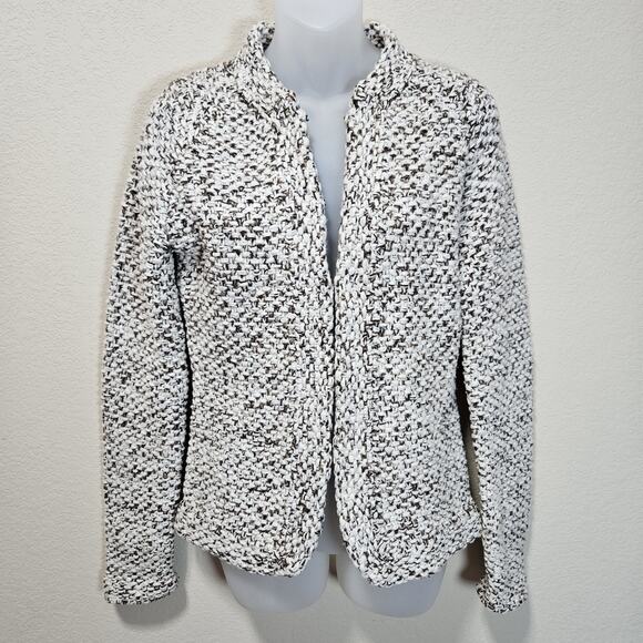 VTG J.Crew Womans Handknit Lambs Wool Cardigan Sweater Marble Brown Fisherman XS - Picture 11 of 16